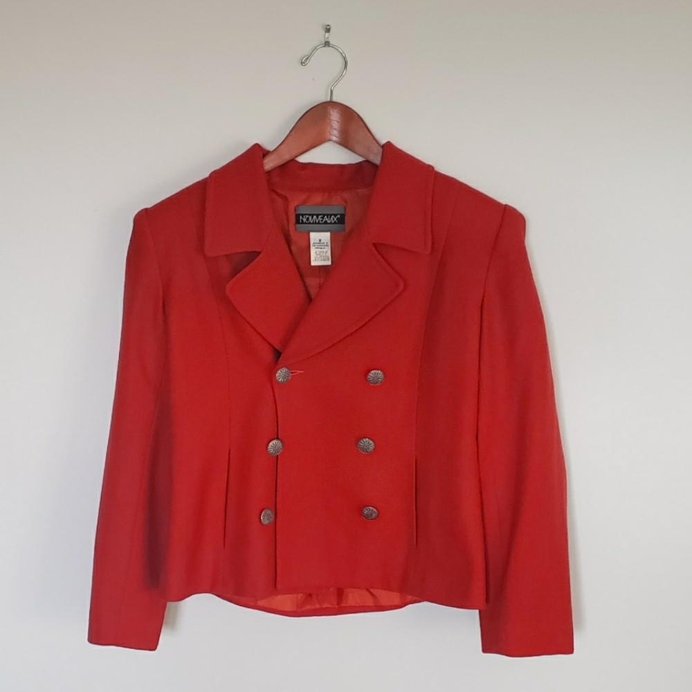 Vintage orange wool blazer
